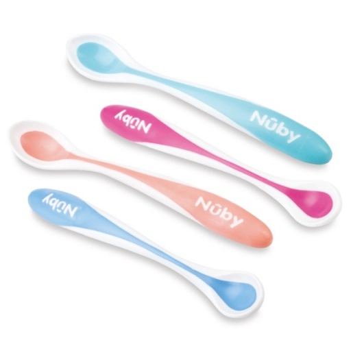 NUBY SET 4 CUCHARAS CON SENSOR DE CALOR