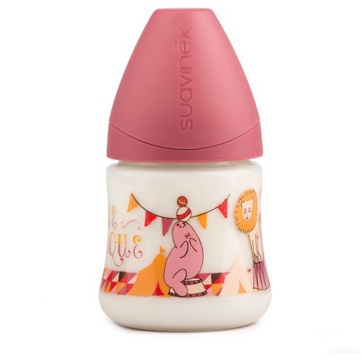 MAMADERA SUAVINEX 150ML ANAT SILIC 0-6m CIRCO ROSA