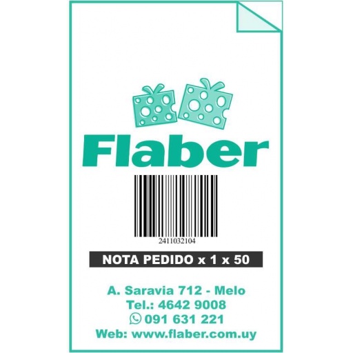 LIBRETA NOTA DE PEDIDO FLABER 1 X 50 HJS