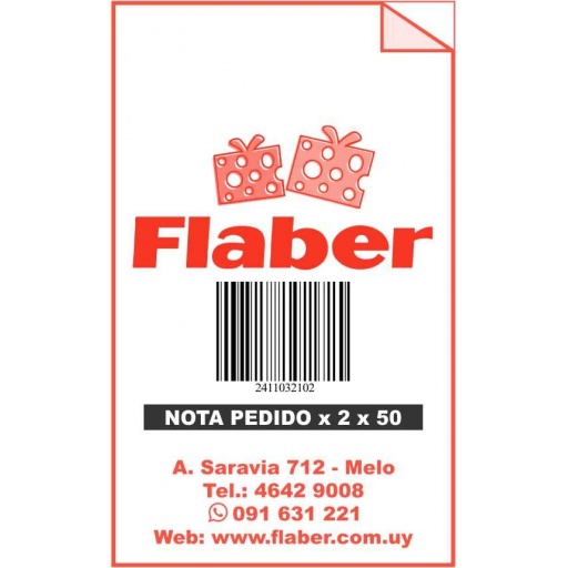 Libreta Nota de Pedido Flaber Duplicada y Numerada