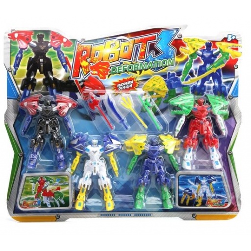 ROBOT X 4 CON ACCESORIOS EN BLISTER