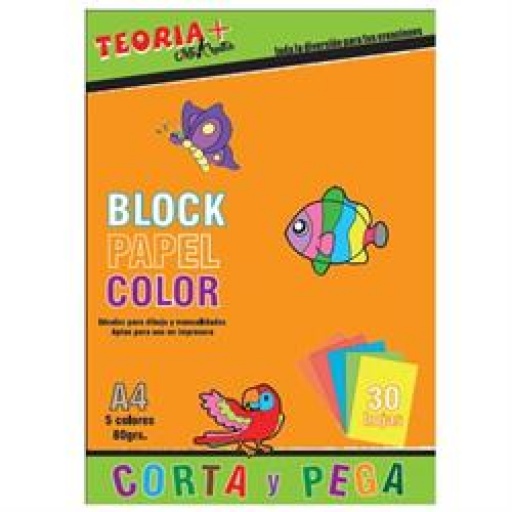 Block Papel A4 80 Grs.x 5 Colores Blocolor