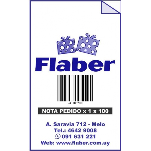 LIBRETA NOTA DE PEDIDO FLABER 1 X 100 HJS