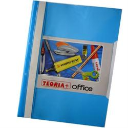 CARPETA TAPA TRANSPARENTE TEORIA+ A4 CELESTE