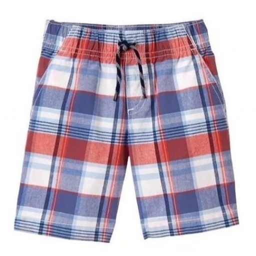 SHORT CUADROS AZUL Y ROJO 5T