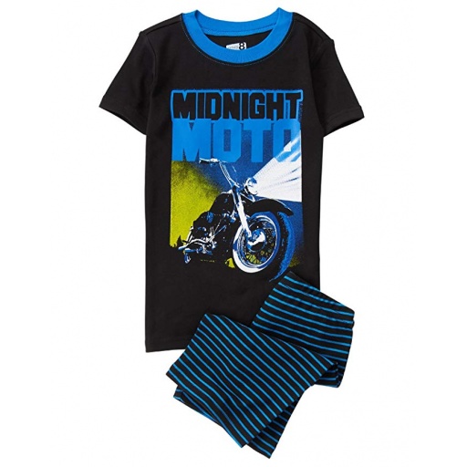 PIJAMA VERANO RAYAS MOTO 5 AOS