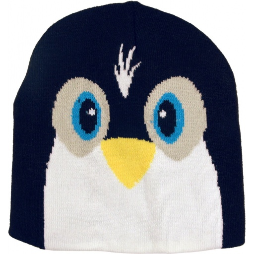 GORRO INFANTIL CON CARITA PINGINO  6925K