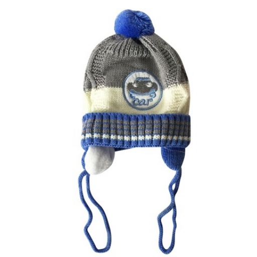 GORRO INFANTIL CON POMPON Y OREJAS 7013