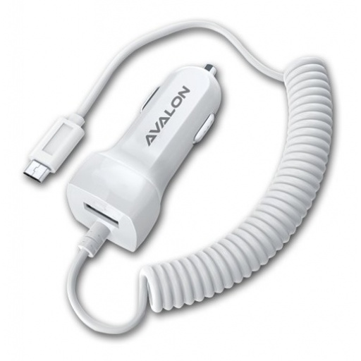 CARGADOR AUTO 2A CON CABLE INTEGRADO Y PUERTO USB