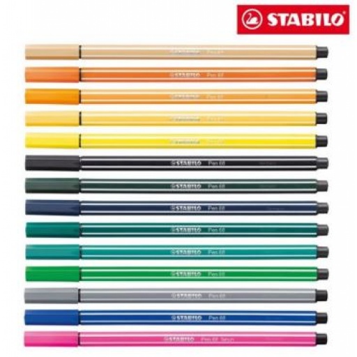 MARCADOR STABILO PEN 68 TRAZO GRUESO VERDE PASTEL