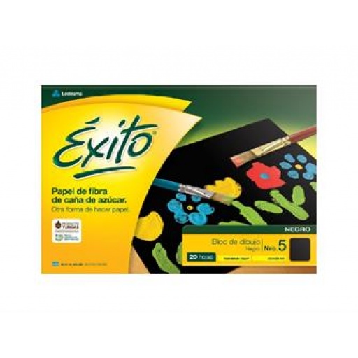 BLOCK DE DIBUJO EXITO NEGRO N5 120G 20 HOJAS