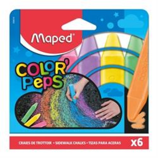 TIZA MAPED JUMBO X6 COLORES