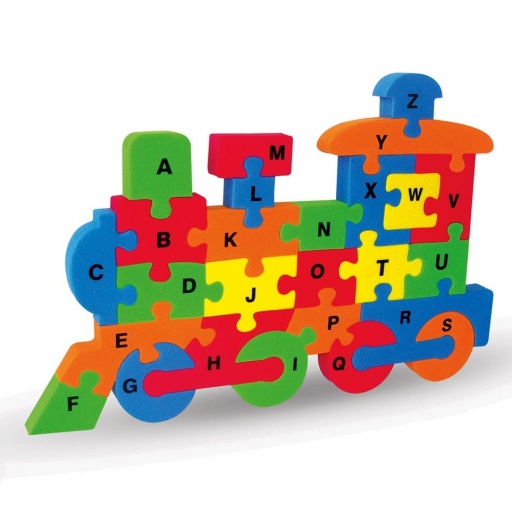 PUZZLE 26 PIEZAS TREN GOMA EVA