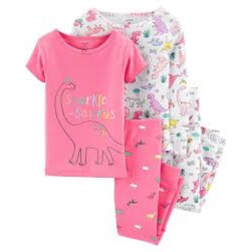 PACK X2 PIJAMAS CARTERS MC/ML DINO 2T