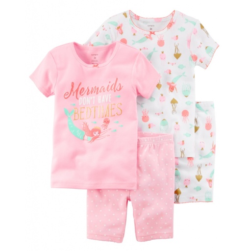 PACK X2 PIJAMAS CARTERS ALGODON VERANO SIRENA 2T