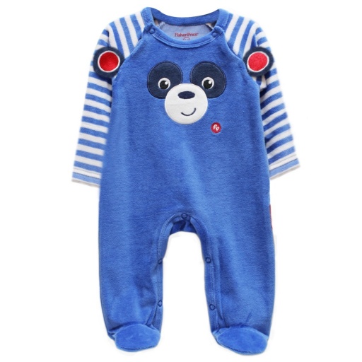 PIJAMA PLUSH FISHER PRICE 3D OSO  AZUL 6-9M