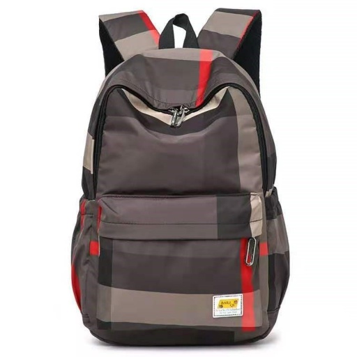 MOCHILA A CUADROS CON BOLSILLO FRONTAL     9336672466211
