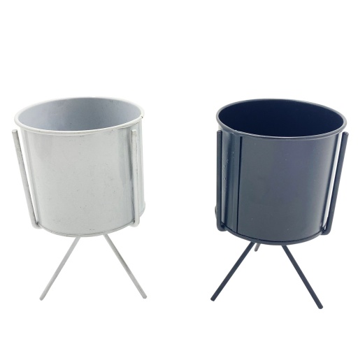 MACETA METAL CON SOPORTE 3 PATAS W453