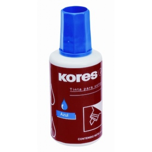 TINTA KORES PARA ALMOHADILLA FRASCO DE 28 ML AZUL