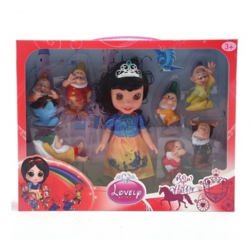 MUECA PRINCESA CON AMIGOS BLANCANIEVES