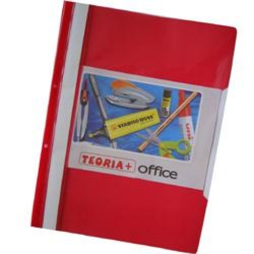 CARPETA TAPA TRANSPARENTE A4 ROJA