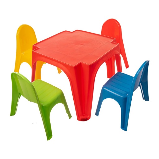 MESA Y 4 SILLAS STARPLAY  DE PLASTICO OFERTA CONTADO LISTA 2