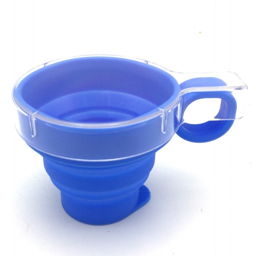 TAZA SILICONA TELESCOPICA CON TAPA