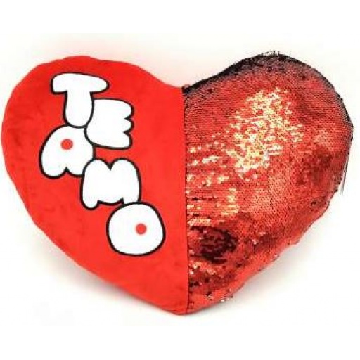 PHI PHI CORAZON CON LENTEJUELAS TE AMO 45 CM
