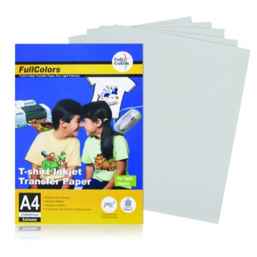 PAPEL TRANSFER PARA TEXTILES CLAROS A4 140 GR