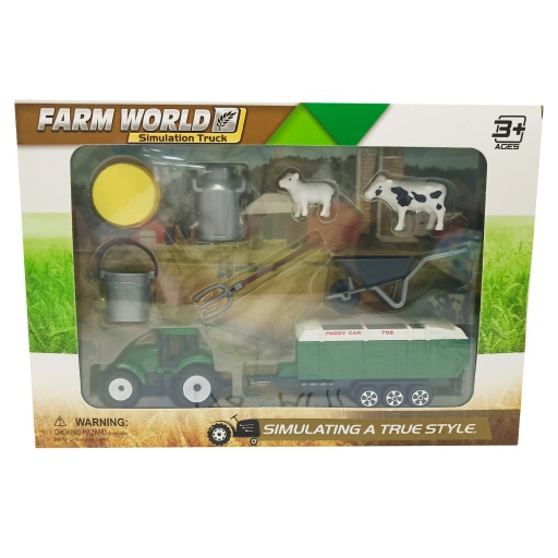 TRACTOR CON ZORRA ANIMALES ACC GRANJA