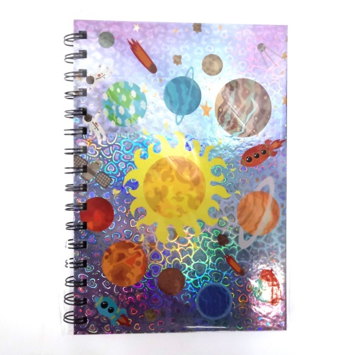 LIBRETA CON ESPIRAL 80 HOJAS UNIVERSO