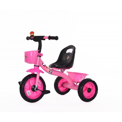 TRICICLO CON CANASTO PLAYME ML-1007-ROSADO