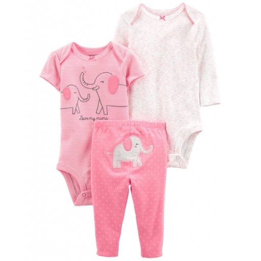 SET 3PC PANTALON ELEFANTE ALGODON NIA CARTERS NB