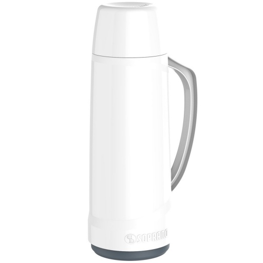 TERMO 1L VIDRIO CRISTAL BLANCO SOPRANO