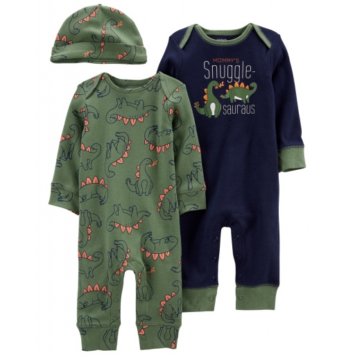 SET DE 2 PIJAMA DE ALGODON DINOS CARTERS NB