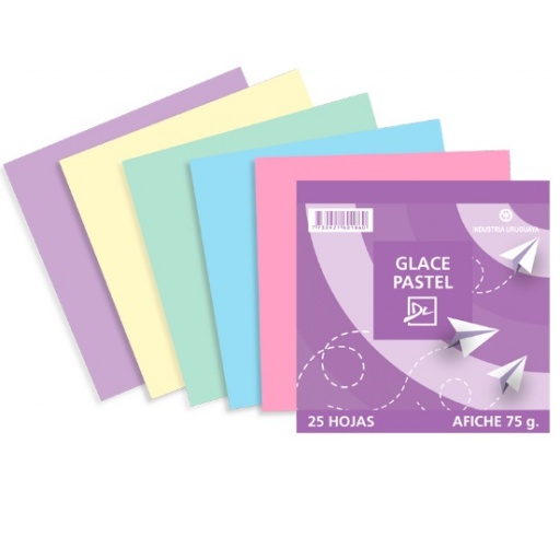PAPEL GLACE PASTEL 25 HOJA 75 GS