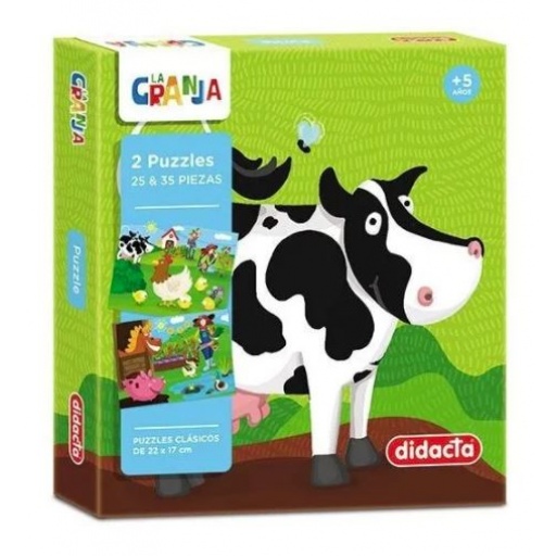 DIDACTA 2 PUZZLES LA GRANJA DE 25 X 35 PCS.
