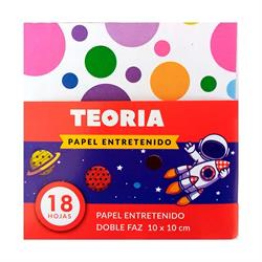 PAPEL GLACE ENTRETENIDO 10X10 CM 18 HOJAS DOBLE FAZ