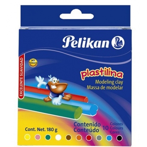 Plasticina Pelikan 180 Gs X 10 Colores
