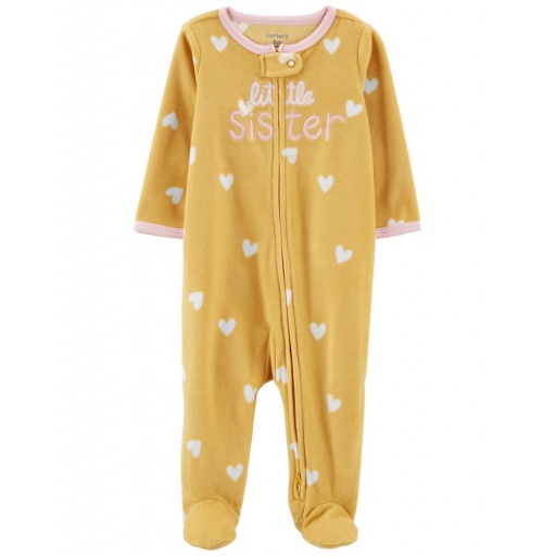 PIJAMA PIE MICROPOLAR DOBLE CIERRE HERMANA PEQUEA CARTERS 3M