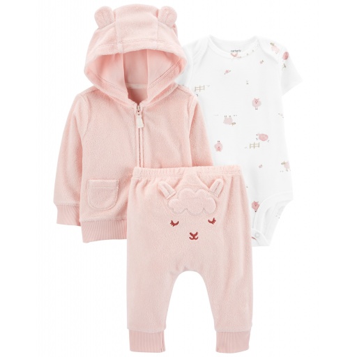 SET 3 PC PANTALON CAMPERA CON OREJITAS Y BODY MC CARTERS 12M