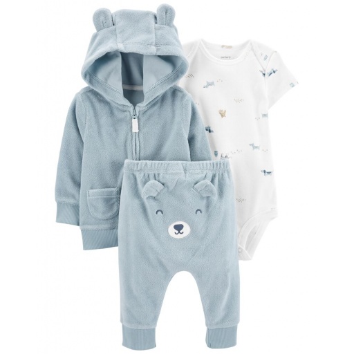 PANTALON + CAMPERA DE PLUSH + BODY MC CARTERS 3M