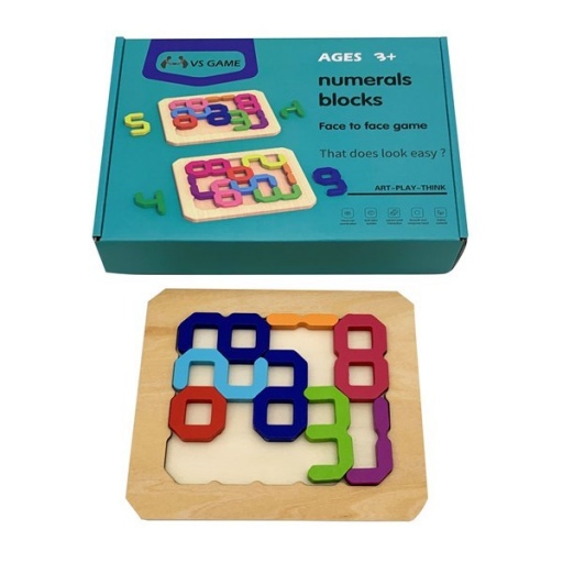 JUEGO MESA PUZZLE NUMEROS MADERA