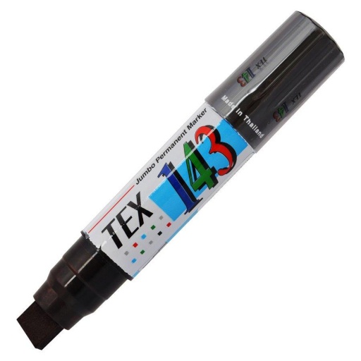 MARCADOR PERMANENTE TEX 13MM NEGRO