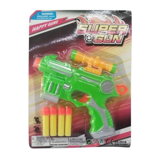 PISTOLA LANZA DARDOS GOMA EVA BC 0053