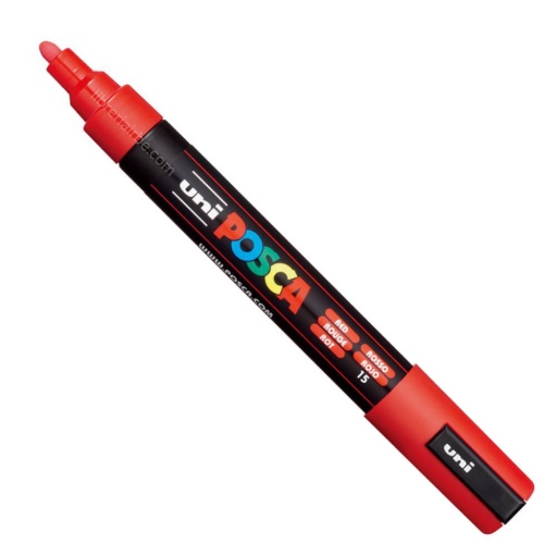 MARCADOR UNI POSCA 2.5MM ROJO