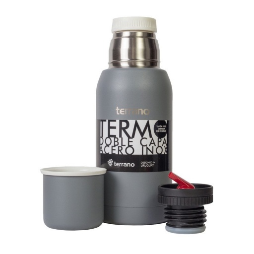 TERMO TERRANO 750ML DOBLE TAPON GRIS