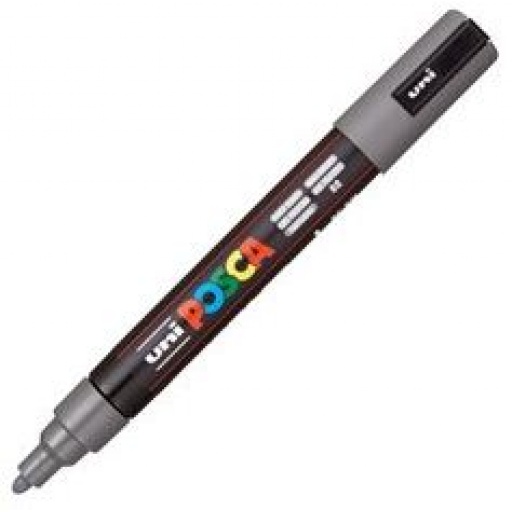 MARCADOR UNI POSCA 2.5MM GRIS OSC.