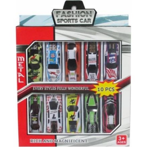 AUTO M-TAL X 10 RUEDAS LIBRES CAJA 3329