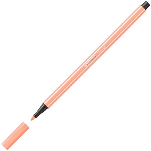 MARCADOR STABILO PEN 68 TRAZO GRUESO NARANJA PASTEL